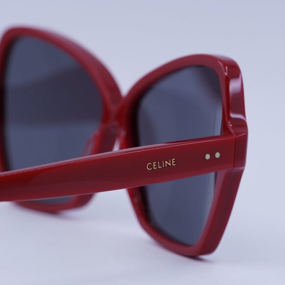 Celine CL4066IS 66A Sunglasses Red Butterfly Frame, Grey Lenses main image 4